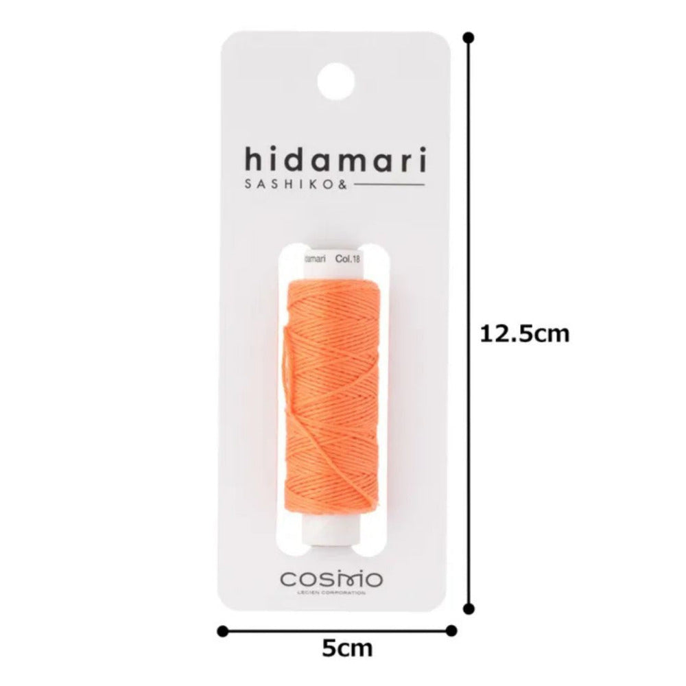 Cosmo "Hidamari" Sashiko Thread Colour 18 Orange