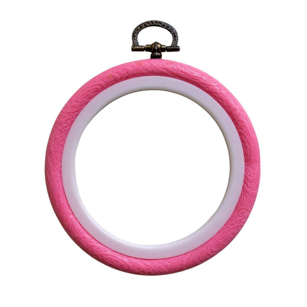 Plastic Embroidery Hoop Frame 7.5cm/3 Inch Pink