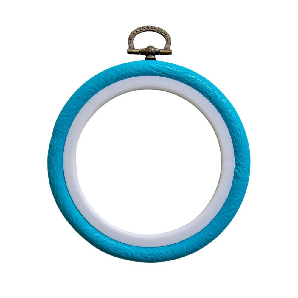 Plastic Embroidery Hoop Frame 7.5cm/3 Inch Teal