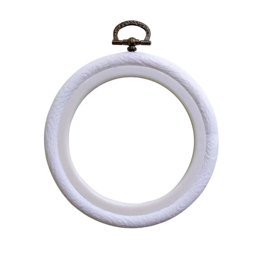 Plastic Embroidery Hoop Frame 7.5cm/3 Inch White