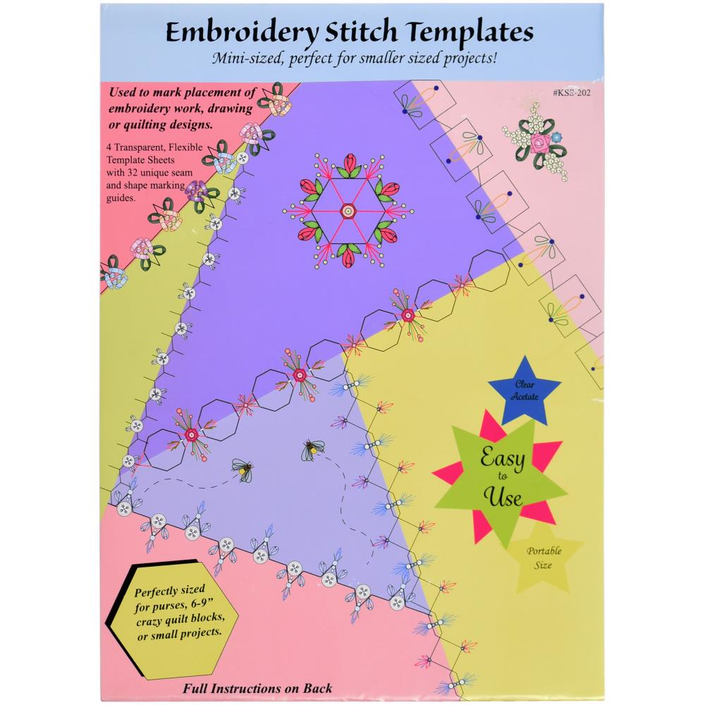 Creative Impressions Embroidery Stitch Template Set of Four