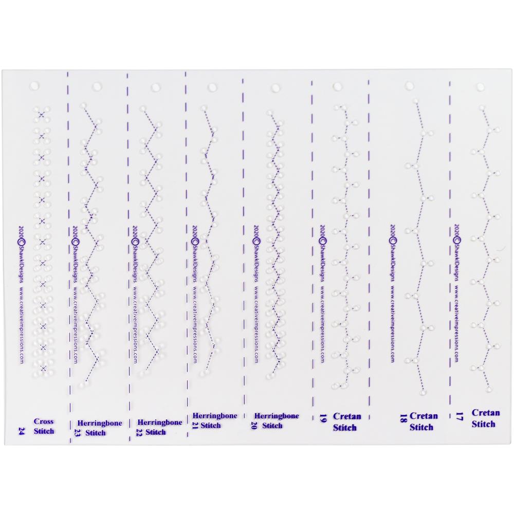 Creative Impressions Embroidery Stitch Template Set of Four
