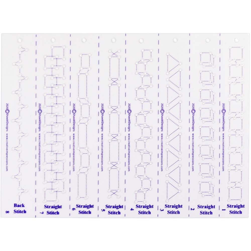 Creative Impressions Embroidery Stitch Template Set of Four