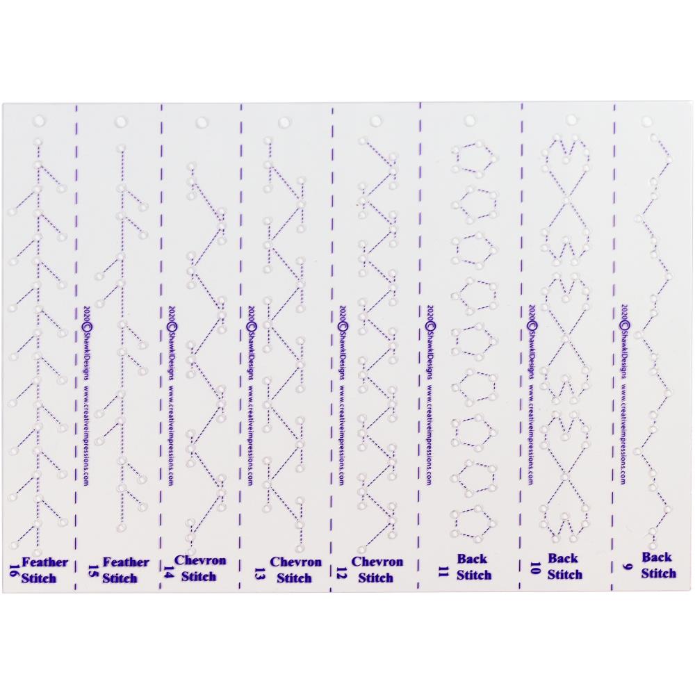 Creative Impressions Embroidery Stitch Template Set of Four