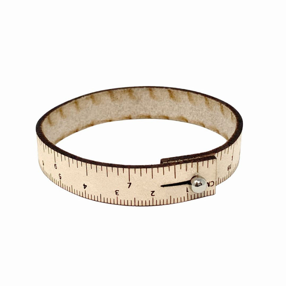 Shorty Wrist Ruler Wristband  Natural