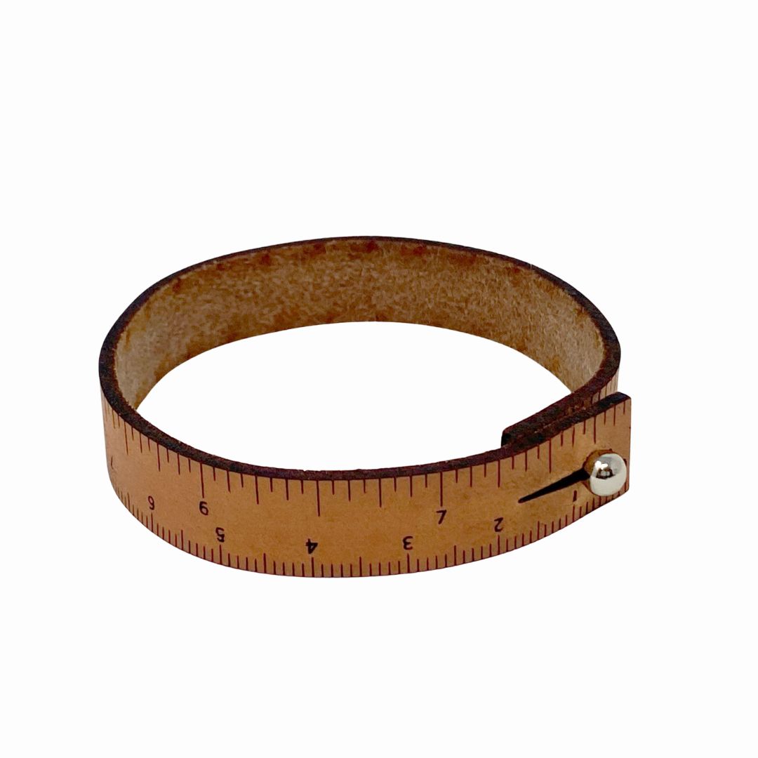 Shorty Wrist Ruler Wristband - Medium Brown
