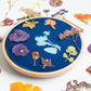 Cyanotpye Flower print on Cotton fabric