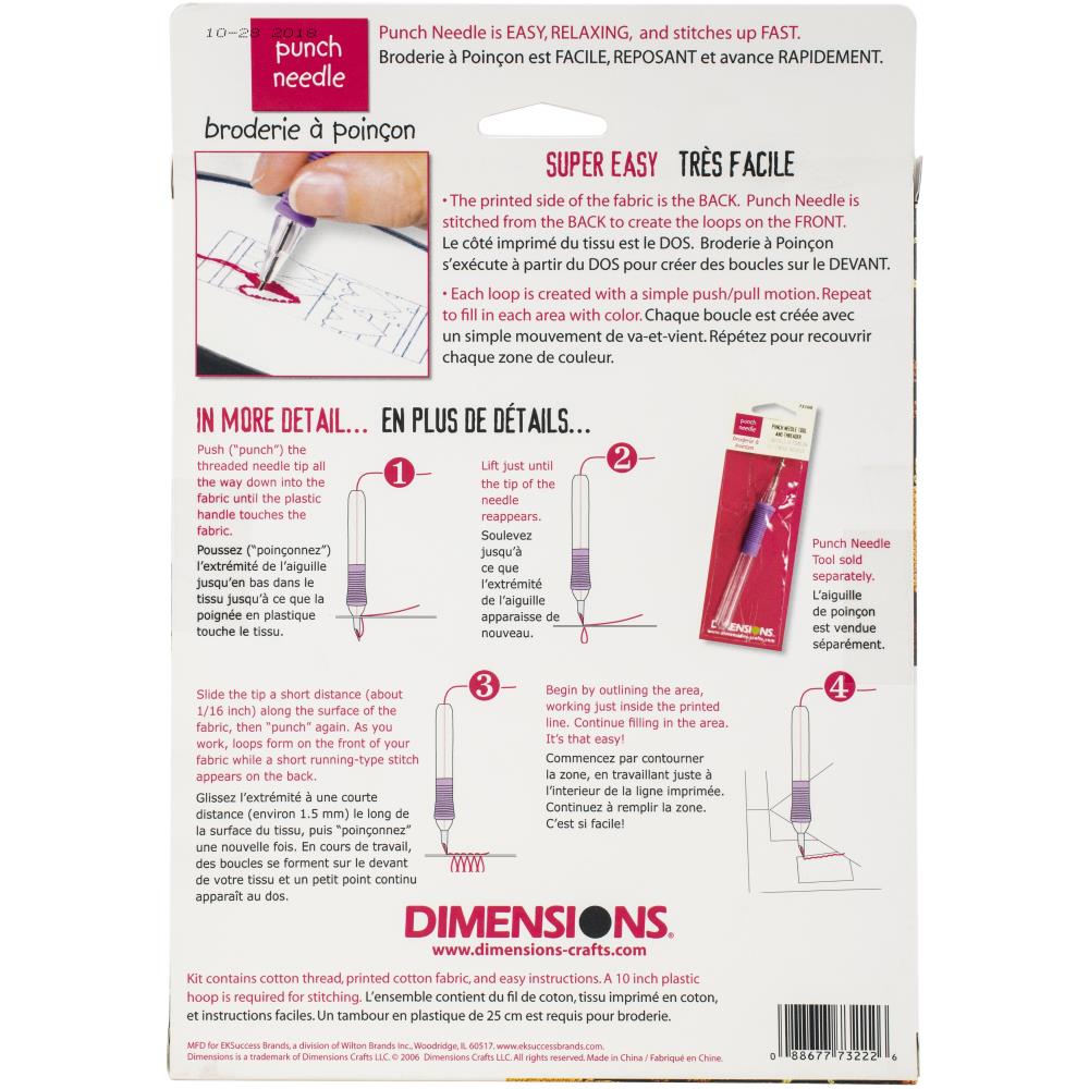Dimensions "Floral on Black" Punch Needle Kit