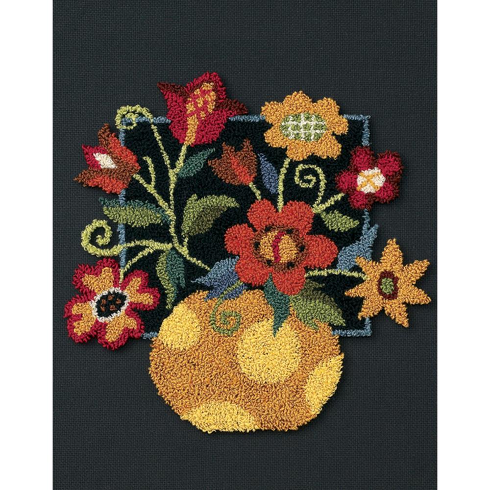 Dimensions "Floral on Black" Punch Needle Kit