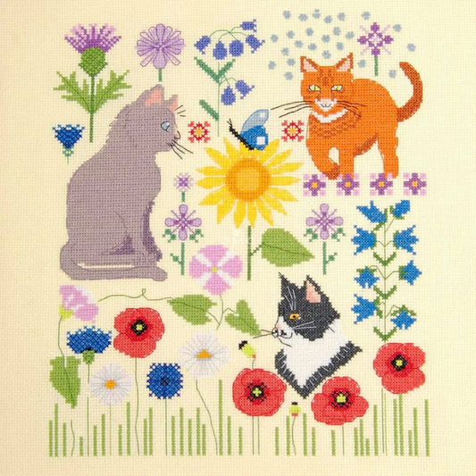 DMC Cats in the Field Counted Cross Stitch Kit - Designer Collection