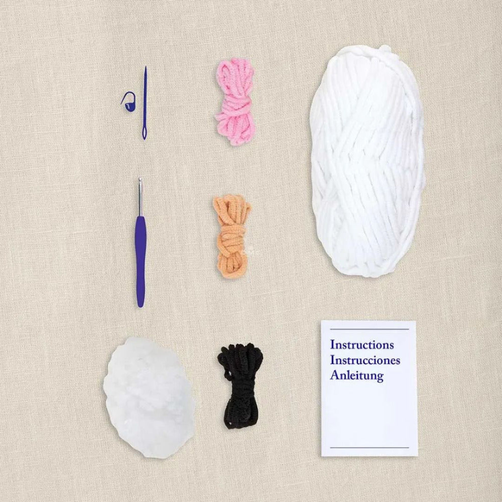DMC Luna the Cat XXL Amigurumi Crochet Kit contents