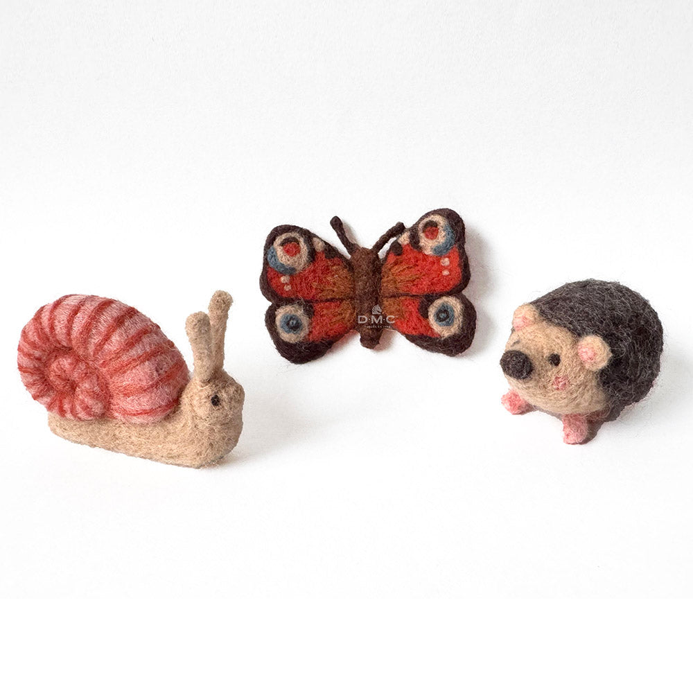 DMC Carded Wool for Felting Pack of Five - Seashell