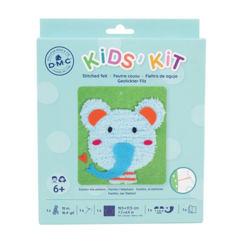 DMC Kids Stitched Felt Kit - Fanfan the Elephant
