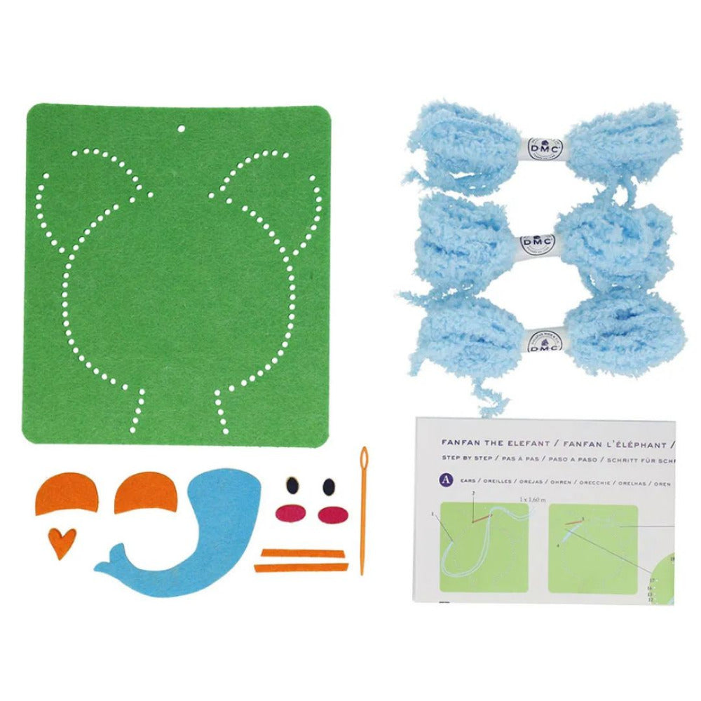 DMC Kids Stitched Felt Kit - Fanfan the Elephant