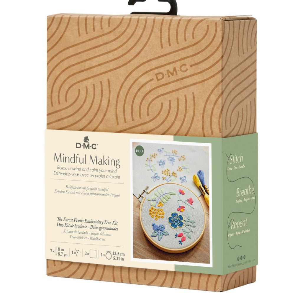 DMC Mindful Making "The Forest Fruits" Embroidery Duo Kit