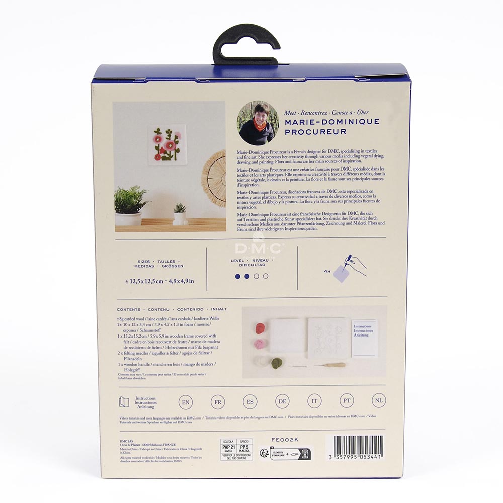 DMC Hollyhock Needle Felting Kit