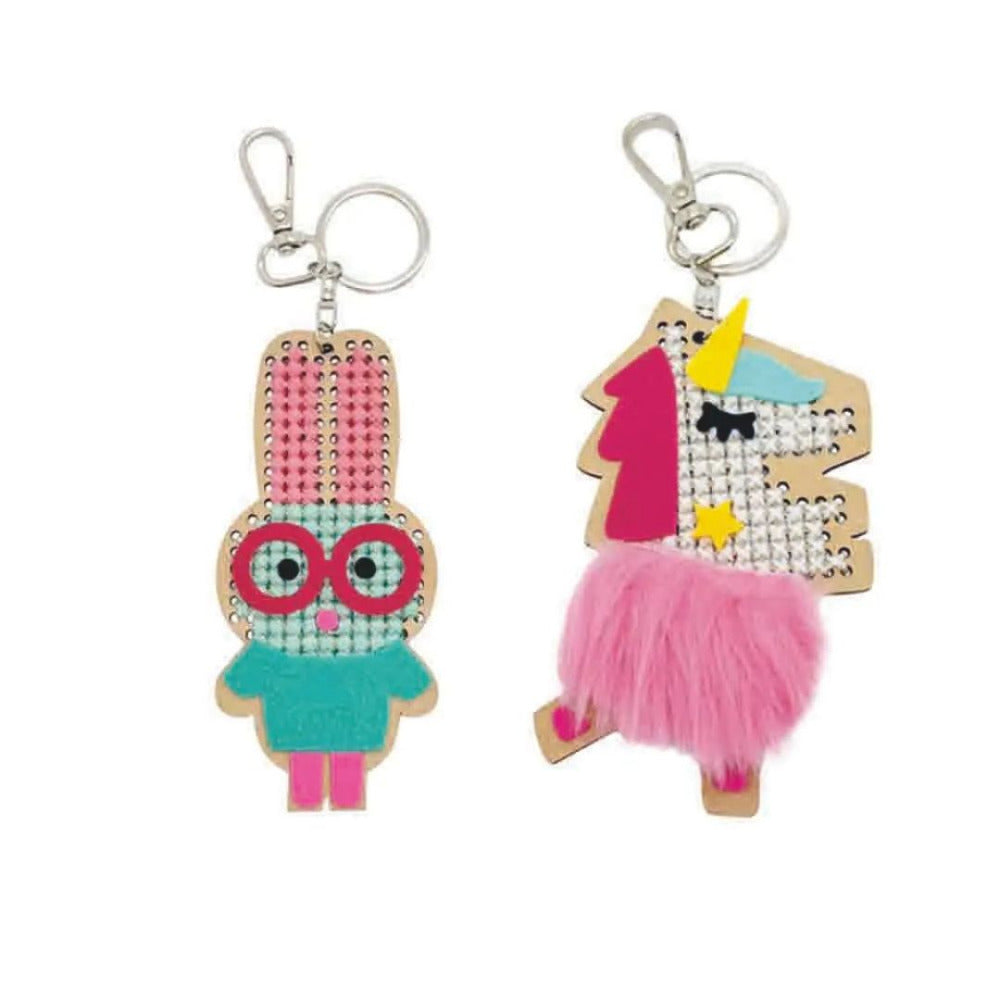 DMC Kids Kit Cross Stitch Keyrings Kit - Flip & Flap