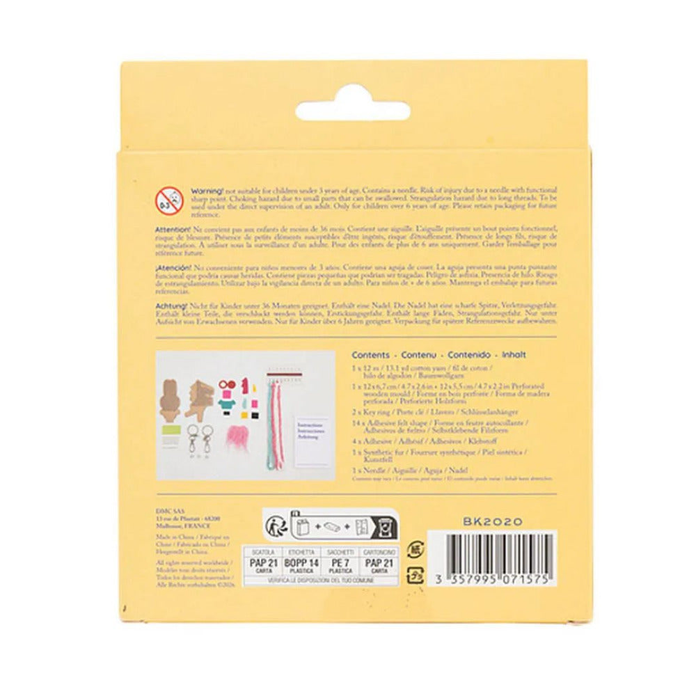 DMC Kids Kit Cross Stitch Keyrings Kit - Flip & Flap