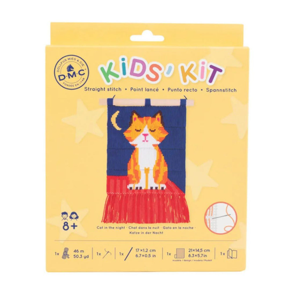 DMC Kids Longstich Kit - Cat in the Night Package