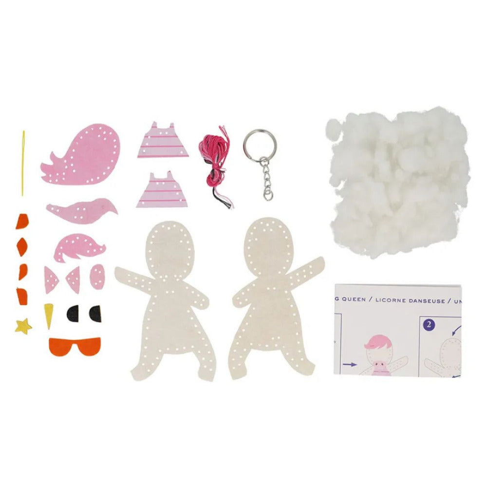 DMC Kids Stitched Felt Keyring Kit - Dancing Queen
