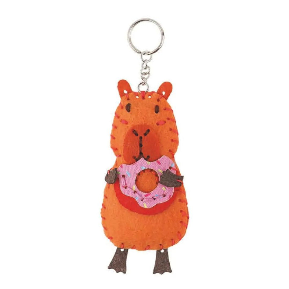 DMC Kids Stitched Felt Keyring Kit - Munchy the Caby
