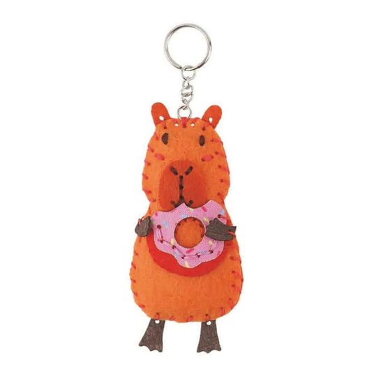 DMC Kids Stitched Felt Keyring Kit - Munchy the Caby