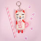 DMC Kids Stitched Felt Keyring Kit - Matcha Cat