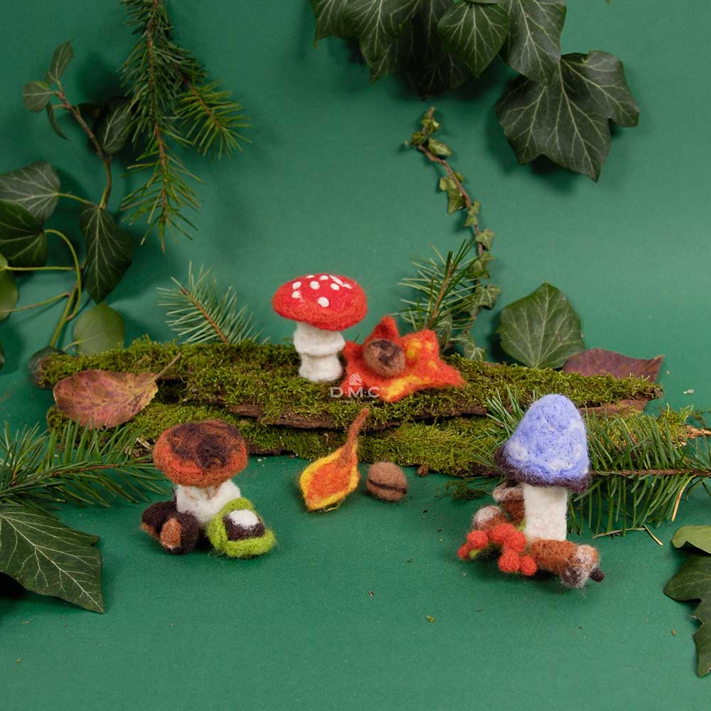 DMC Mushrooms Needle Felting Kit
