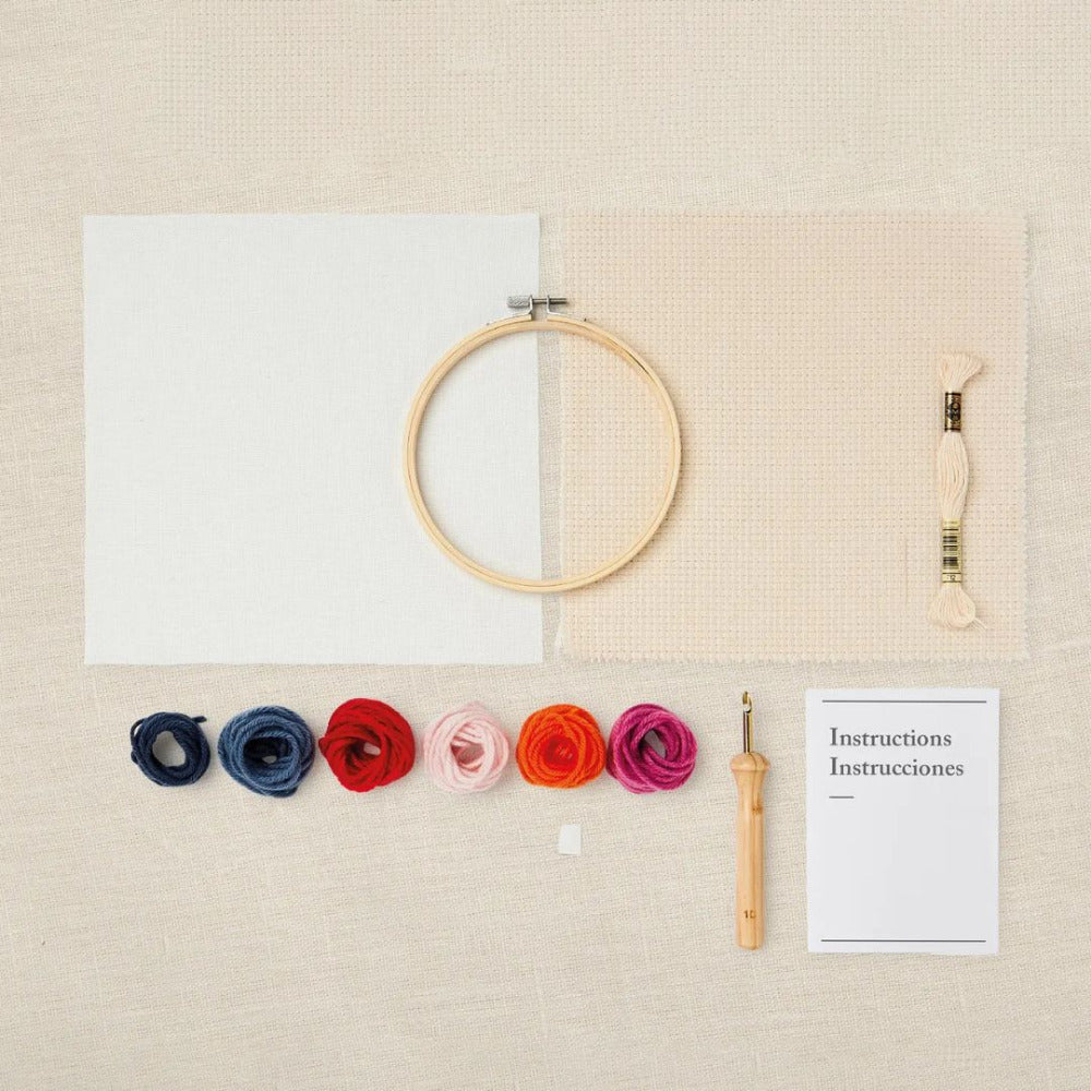 DMC The Gentle Flowers Punch Needle Kit