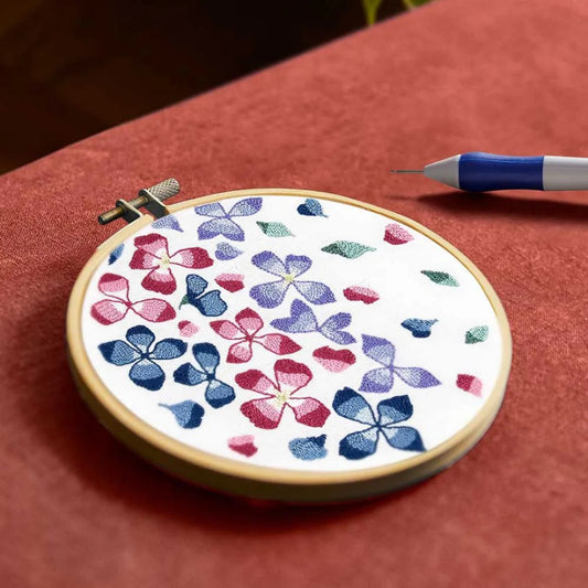 DMC Hydrangea Petals Punch Needle Kit