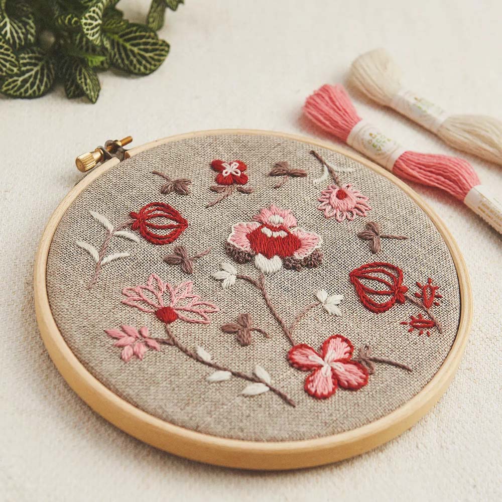 DMC Indiennes Flower Embroidery Kit