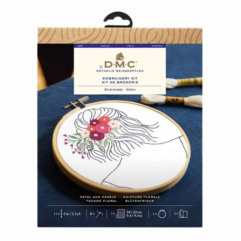 DMC Embroidery Kit - Petals and Pearls package