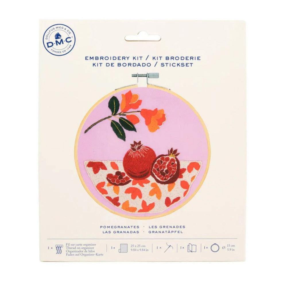 DMC Embroidery Kit - Pomegranates packaging