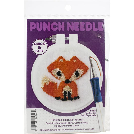 Design Works Punch Needle Kit Fox package