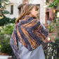 Degraw Angular Shawl designed by Taiga Hilliard, intermediate knitting pattern using Malabrigo Rasta.