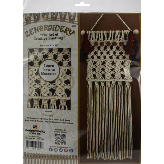 Design Works - Zenbroidery "Sedona" Wallhanging Macramé Kit 
