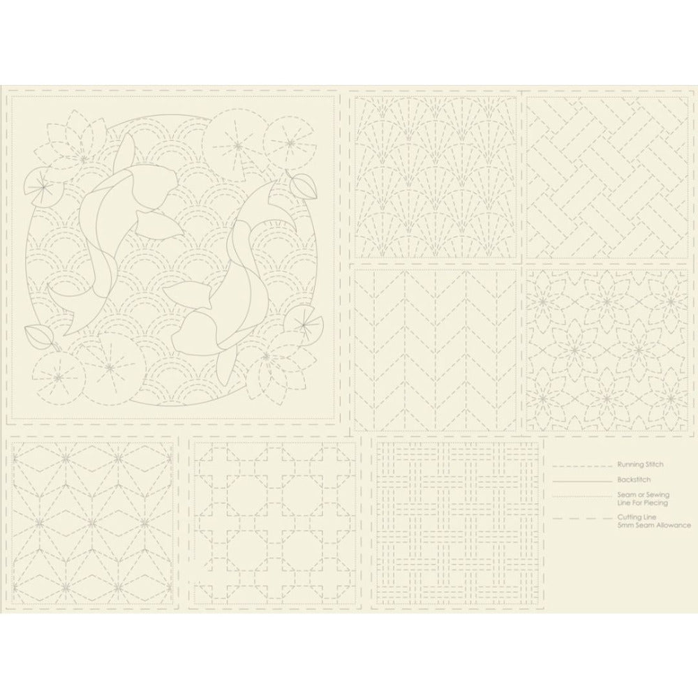 DV4050 Devonstone Cotton/Linen Sashiko Panel