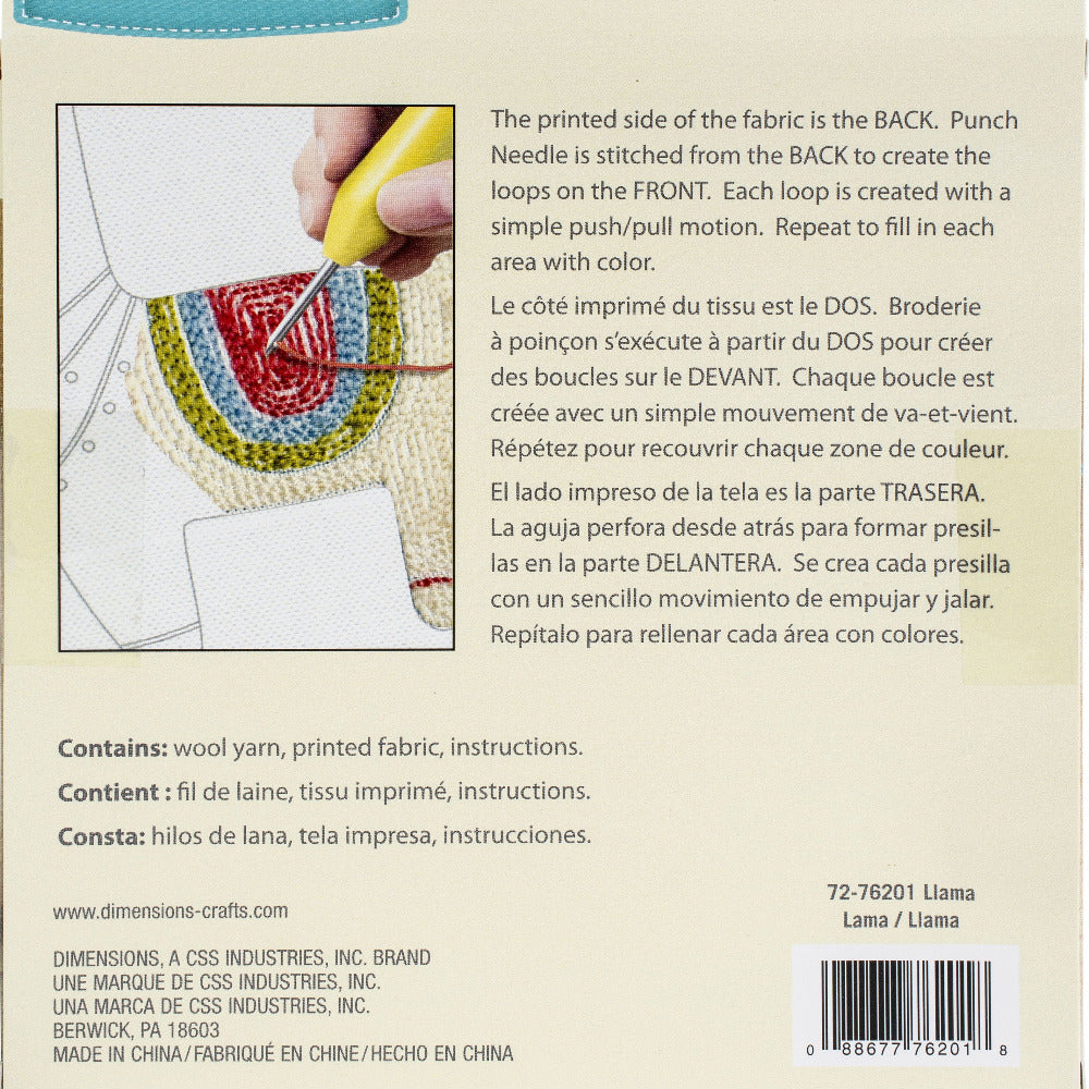 Dimensions Needle Localization Kit Dimensions Punch Needle Kit Llama – thekraftymobile