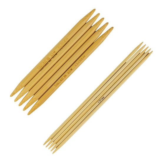 Browse our range of quality Clover and KnitPro double pointed knitting needles. These needles come as a set of five needles, ideally suited to knitting small knit-in-the-round projects, such as socks and beanies.