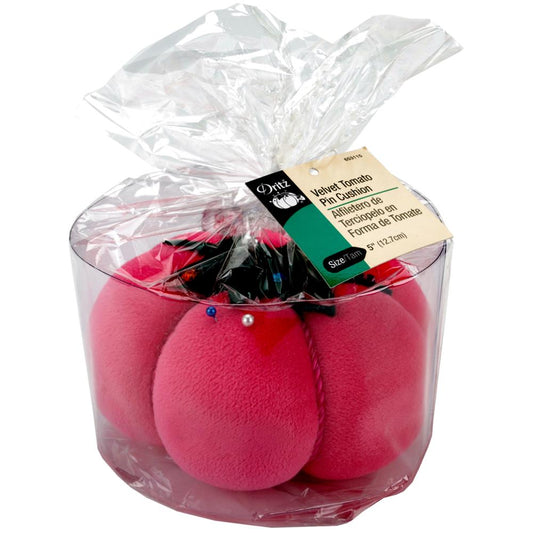 Pink Velvet Tomato Pin Cushion