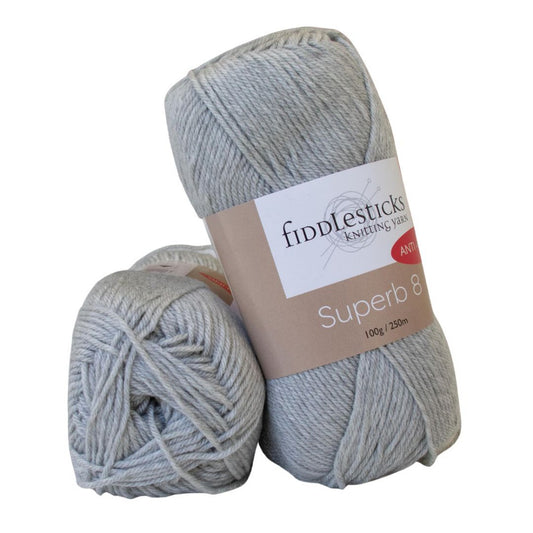 Fiddlesticks Superb 8 Ply 70030 Light Grey