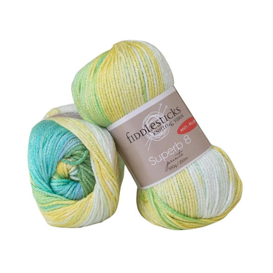 Fiddlesticks Superb 8 Ply Prints 1174-01 Aqua