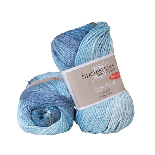 Fiddlesticks Superb 8 Ply Prints 1174-05 Denim