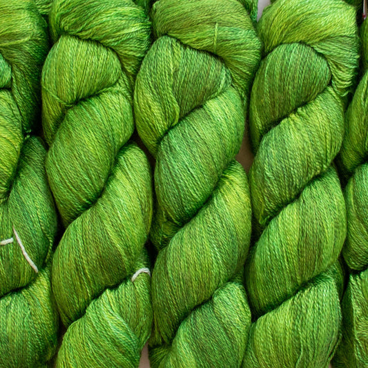 Fiori Lace Hand Dyed Merino Silk 012 Parakeet