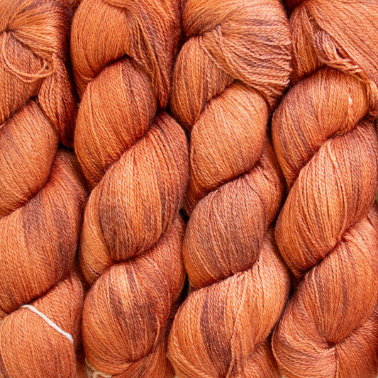 Fiori Lace Hand Dyed Merino Silk 068 Raw Sienna
