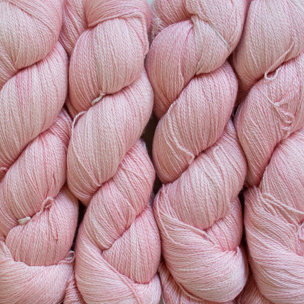 Fiori Lace Hand Dyed Merino Silk 230 Pink Silver