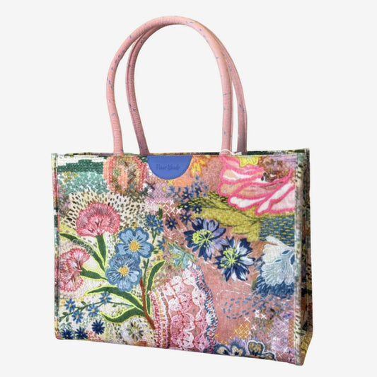 Fleur Woods "Meadow" Boxy Tote/Carry All Bag 