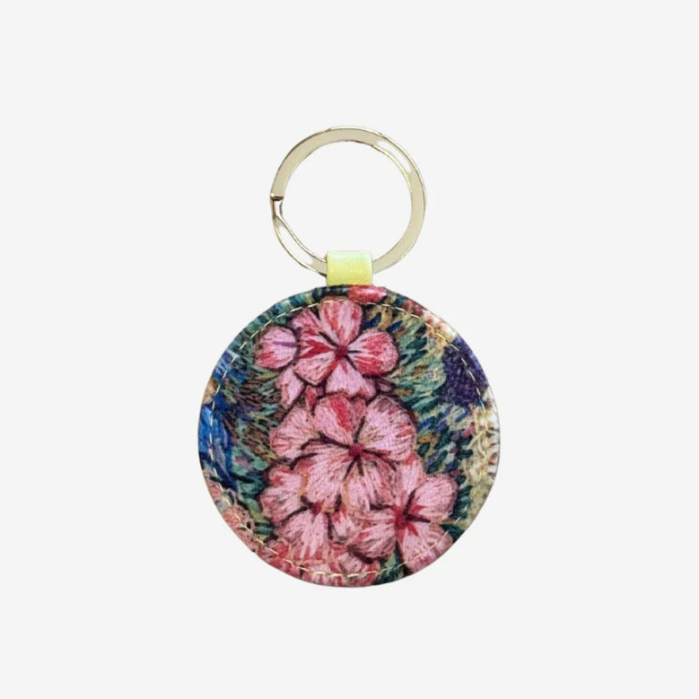 Fleur Woods "Meadow" Velvet and Vegan Leather Keyring