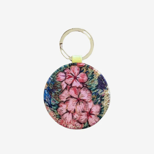 Fleur Woods "Meadow" Velvet and Vegan Leather Keyring