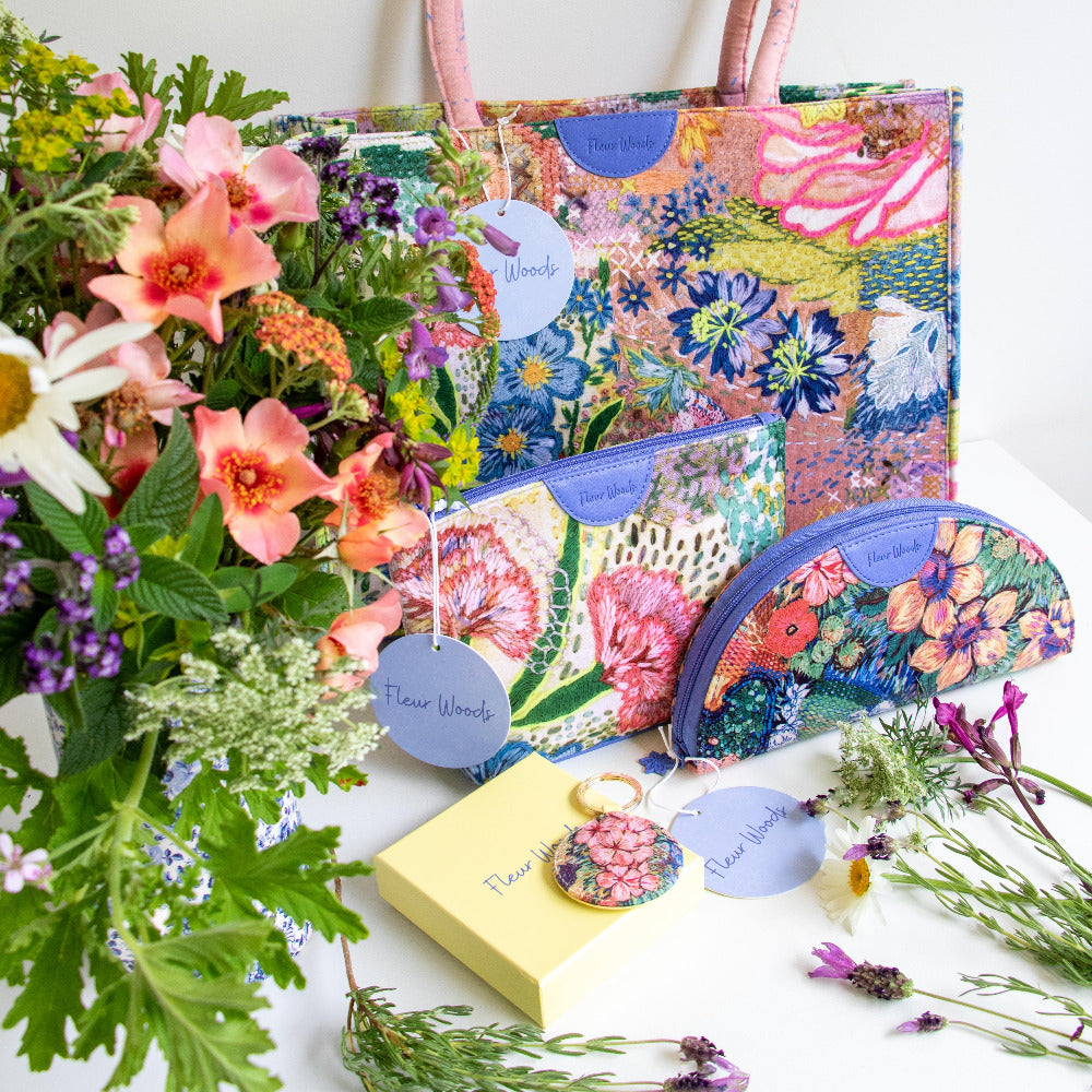 Fleur Woods "Meadow" Boxy Tote/Carry All Bag